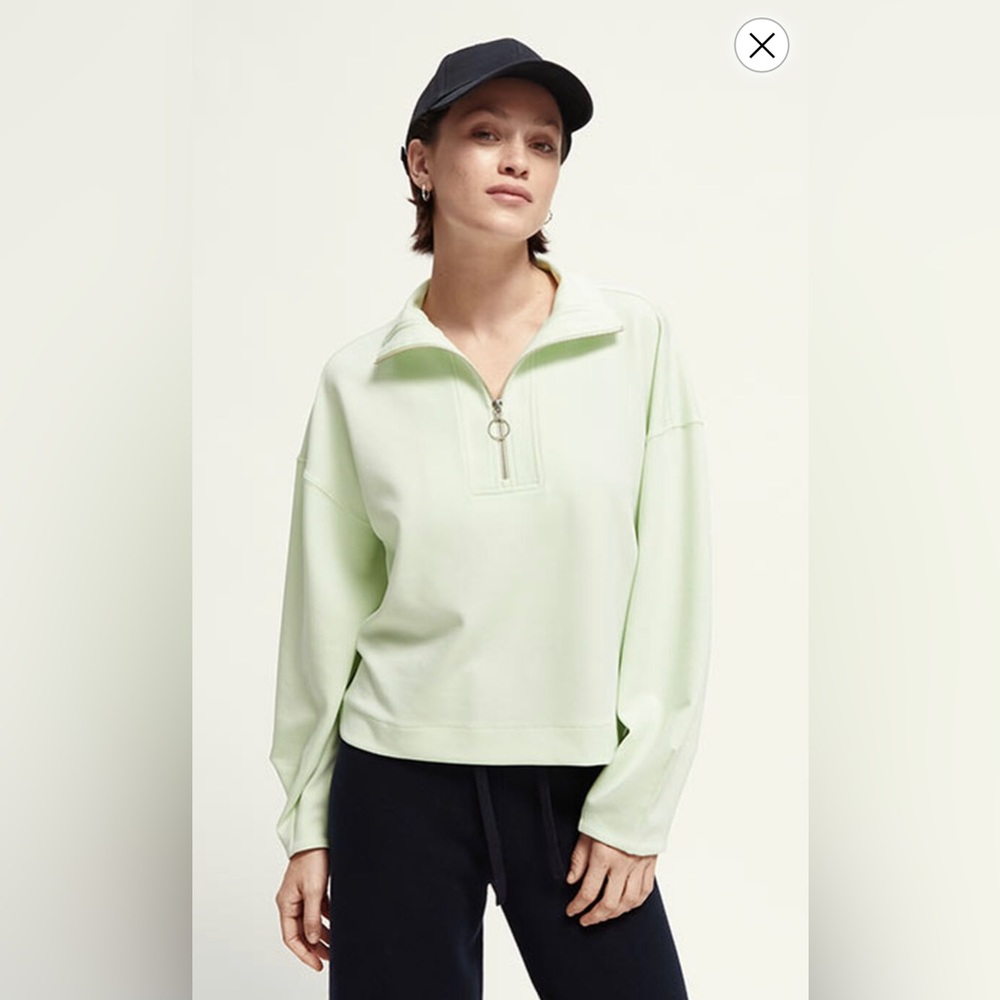 Scotch & Soda Green Anorak Sweater